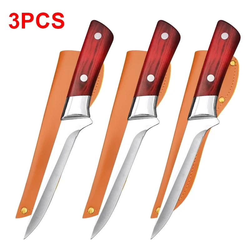 Conjunto De 3 Peças: Faca Multiuso, Faca De Cozinha, Utensílios Com Cabo De Plástico