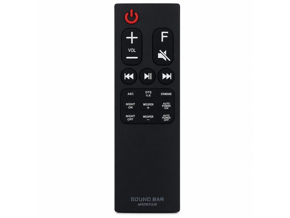 Comando À Distância Compatível Com Barra De Som Lg, Modelo Akb75515316_zhd