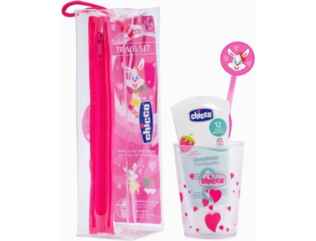 Escova de Dentes + Massas + Copo  3-6 Anos Rosa