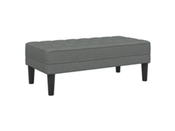 Conjunto 1 Otoman Moderno Vidaxl Cinzento Contraplacado (113 X 57 X 39 Cm)