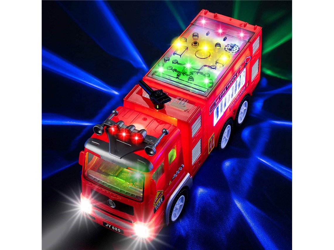Primerox caminhão de Bombeiro Luminoso para Crianças com Luz e Som Brinquedo de Presente