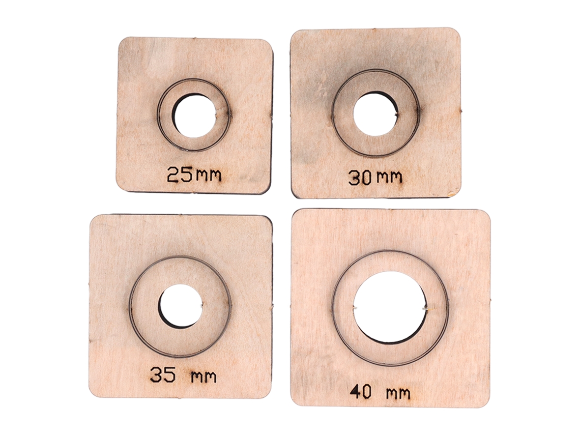 Yuru conjunto de 4 Matrizes de Corte em Couro e Metal Aço Liga Bétula para Diy Artesanal Redondo Punção Moldes