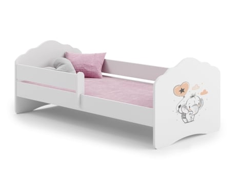 Cama de criança 140 x 70 colchão e estrado incluídos Kobi Wave Elephant