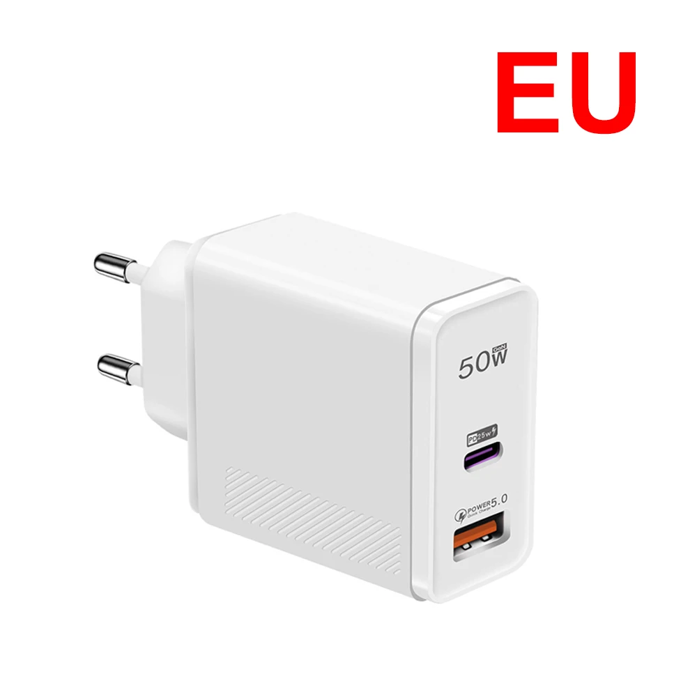 Kit Carregador E Cabo 50w Pd Rápido Compatível Com Iphone 14/13/12/11