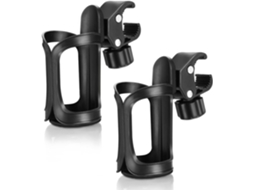 Conjunto de 2 Porta copos Universais AQUAFORGE para Bicicleta, para Bicicletas, Carrinhos de Bebê, Andadores, Scooters e Cadeiras de Rodas