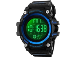 Lurelia Relógio Digital Desportivo, Visor Digital, Led, Cronómetro, Alarme, Data/calendário, 12/24h, Luminoso, Duplo Fuso/mostrador, 9,45 Polegadas