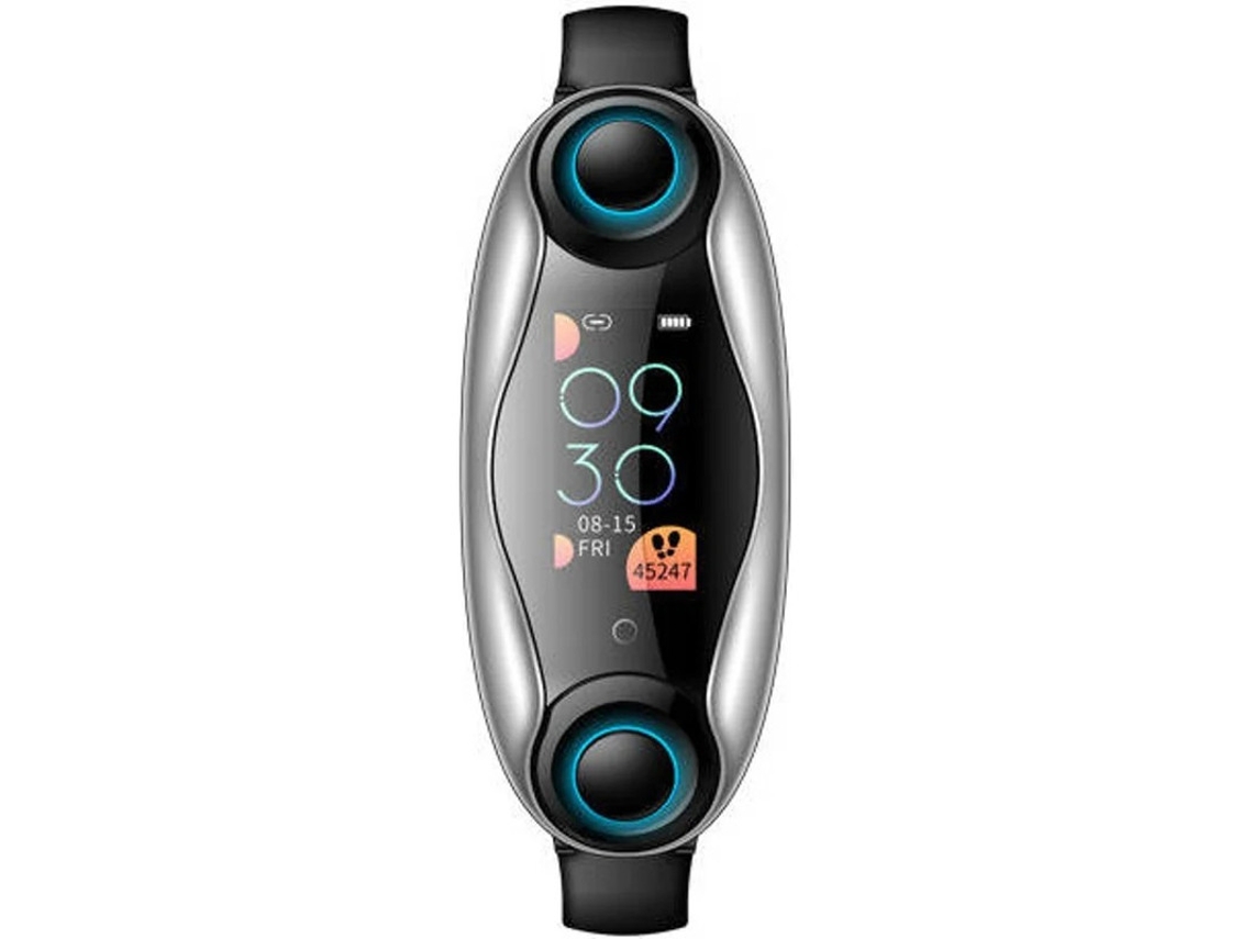 Relógio inteligente com fones de ouvido Bluetooth, fones de ouvido sem fio True TWS, longo tempo de espera, homens e mulheres Bestvite (preto)