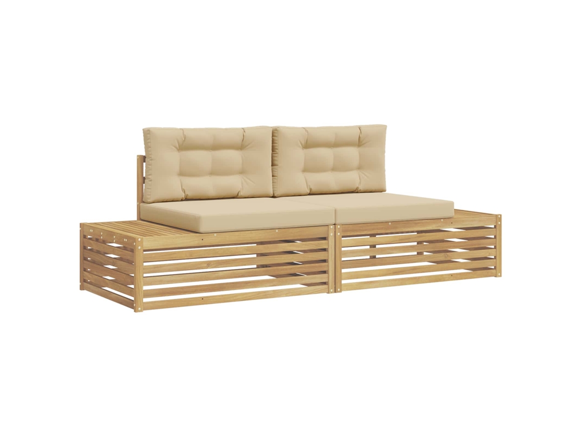 Maison Exclusive - 2 Unid. Conjunto De Sofás Para Exterior Poliéster Branco