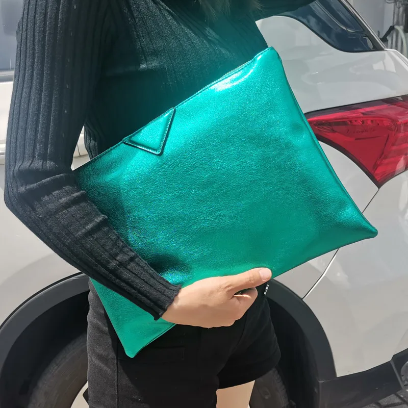 (verde, 36x26x2 Cm) Bolsa Feminina Para Uso Diário, Em Couro Pu, Estilo Envelope, Bolsa Tote Feminina