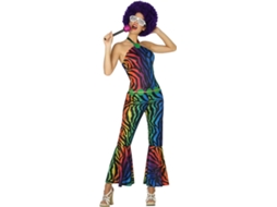 Fato de Mulher DISFRAZZES Disco Com Estampado Multicolor (Tam: M/L)