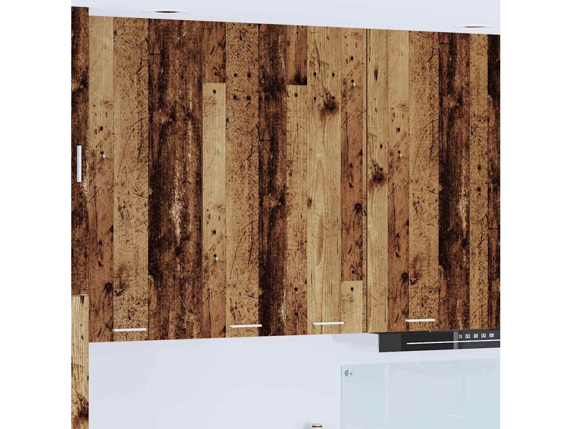 Vidaxl Armário Suspenso Com Porta Madeira Antiga 60 X 31 X 100 Cm