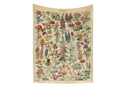 Rebe tapestry de Plantas e Flores Pared Pendente Arte Botânica Decoração Boho 150x130cm