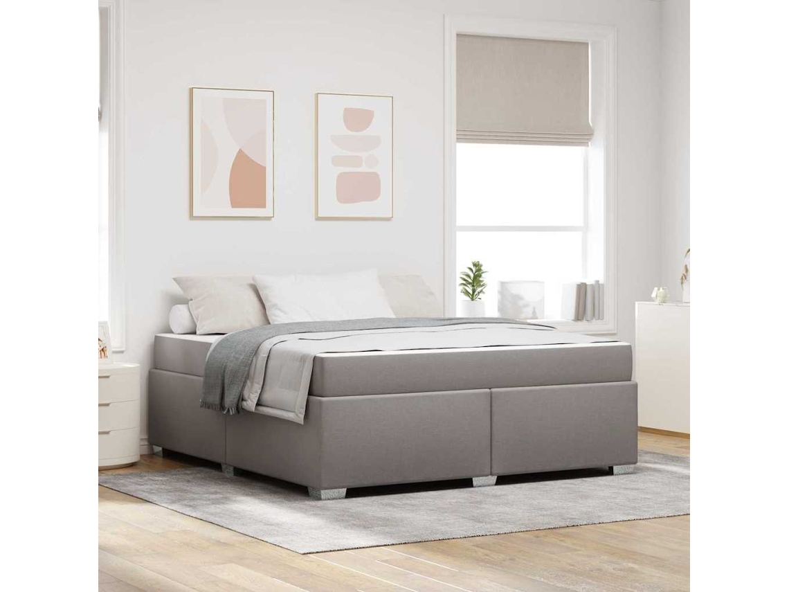 Vidaxl Estrutura Da Cama Cinzento-acastanhado 180 X 200 Cm Tecido