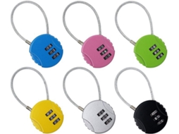 Conjunto De 4/6 Cadeados Combinação 3 Dígitos Para Uso Externo,
