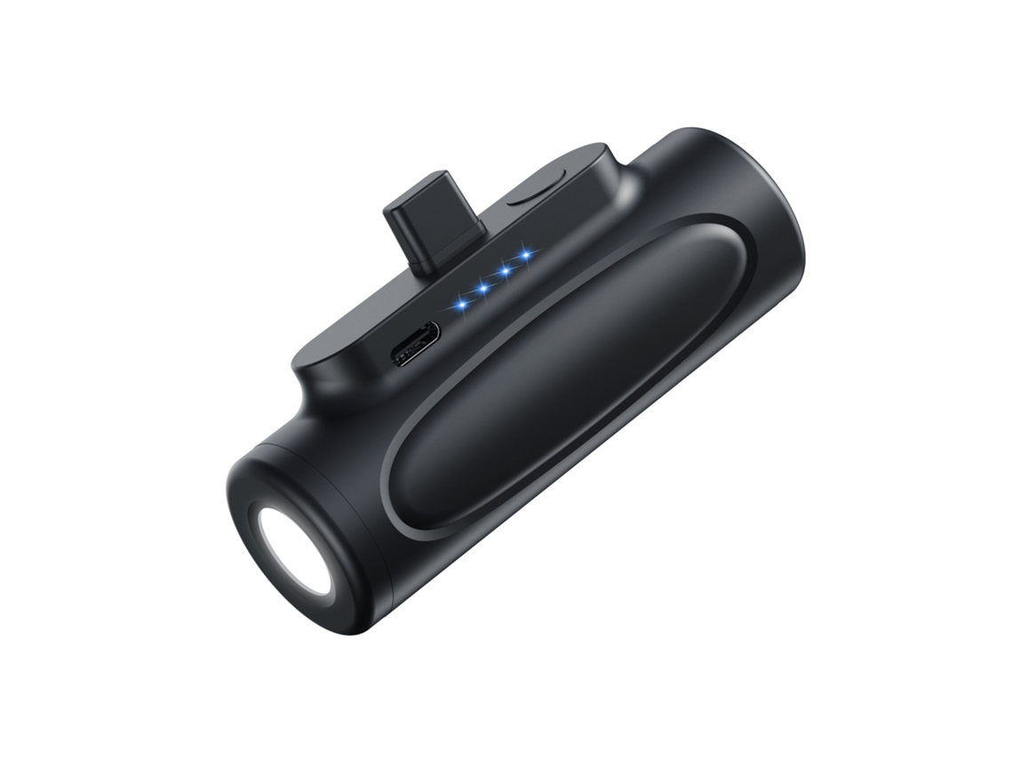 Carregador Portátil Sem Fio Pocket Capsule com Lanterna de Emergência e conector Apple STELASPLEN