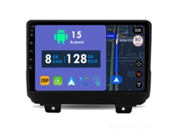 Auto Rádio Carro Bluetooth Autoradio 8GB RAM 128G ROM CarPlay Navegação GPS Ecrã Táctil RoverOne para Jeep Wrangler 4 JL 2018-2019  