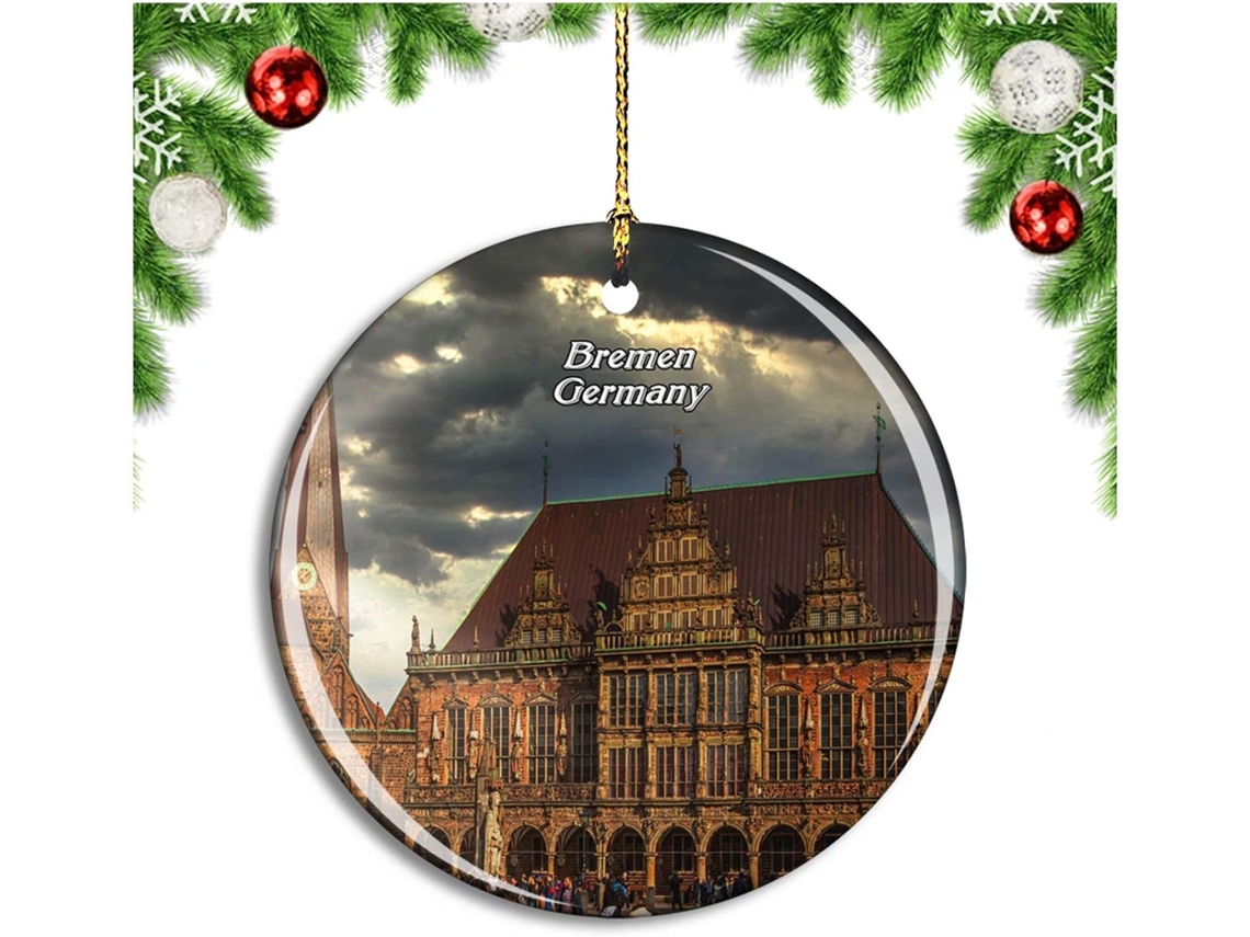 Hotel City Bremen, Alemanha - Enfeite de árvore de Natal para pendurar - Coleção de viagens da cidade