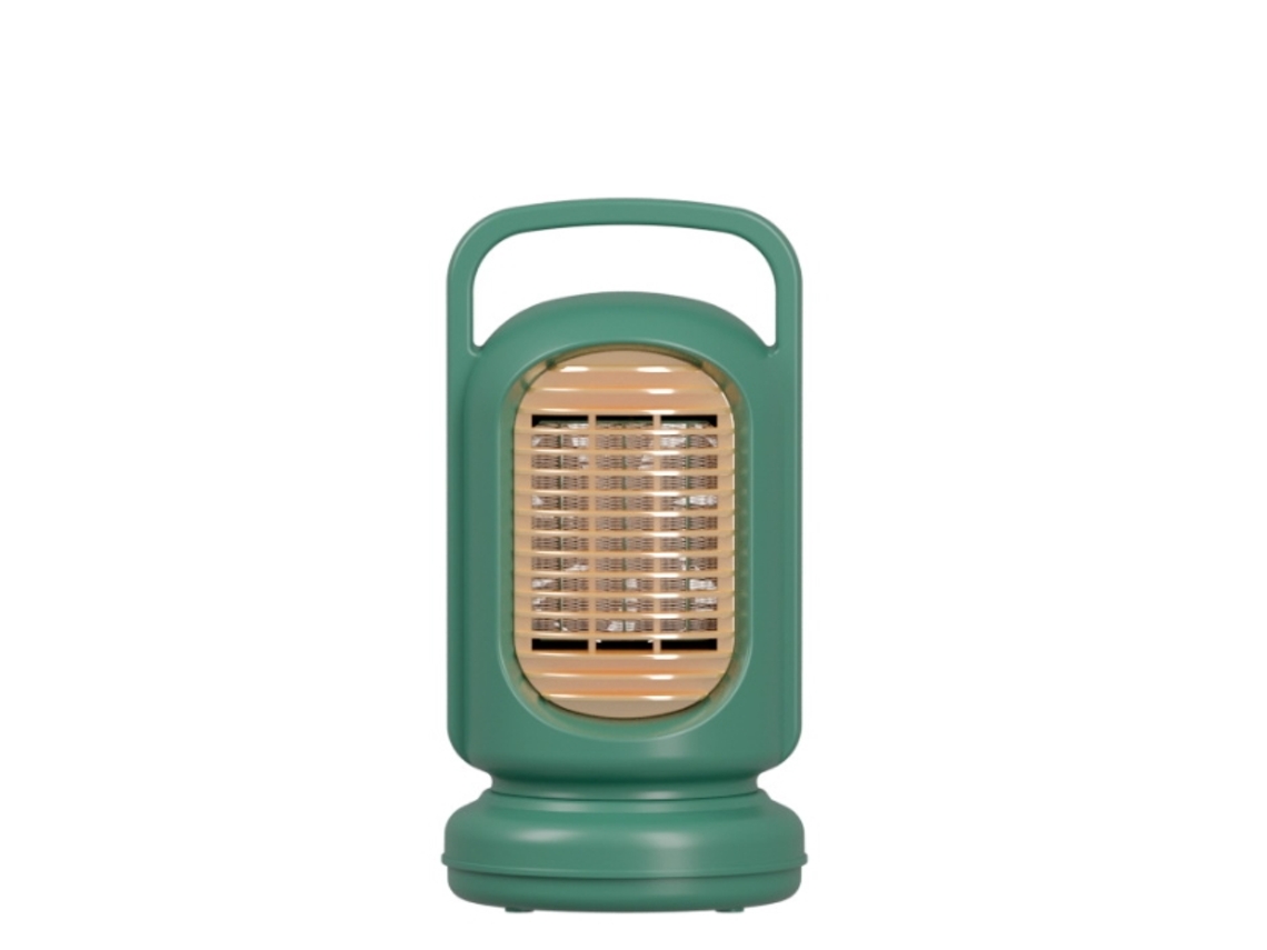 Aquecedor 600w escritório em casa portátil mini aquecedor de mesa pequeno ptc calor rápido silencioso aquecedor elétrico 141425.5cm verde 1pc