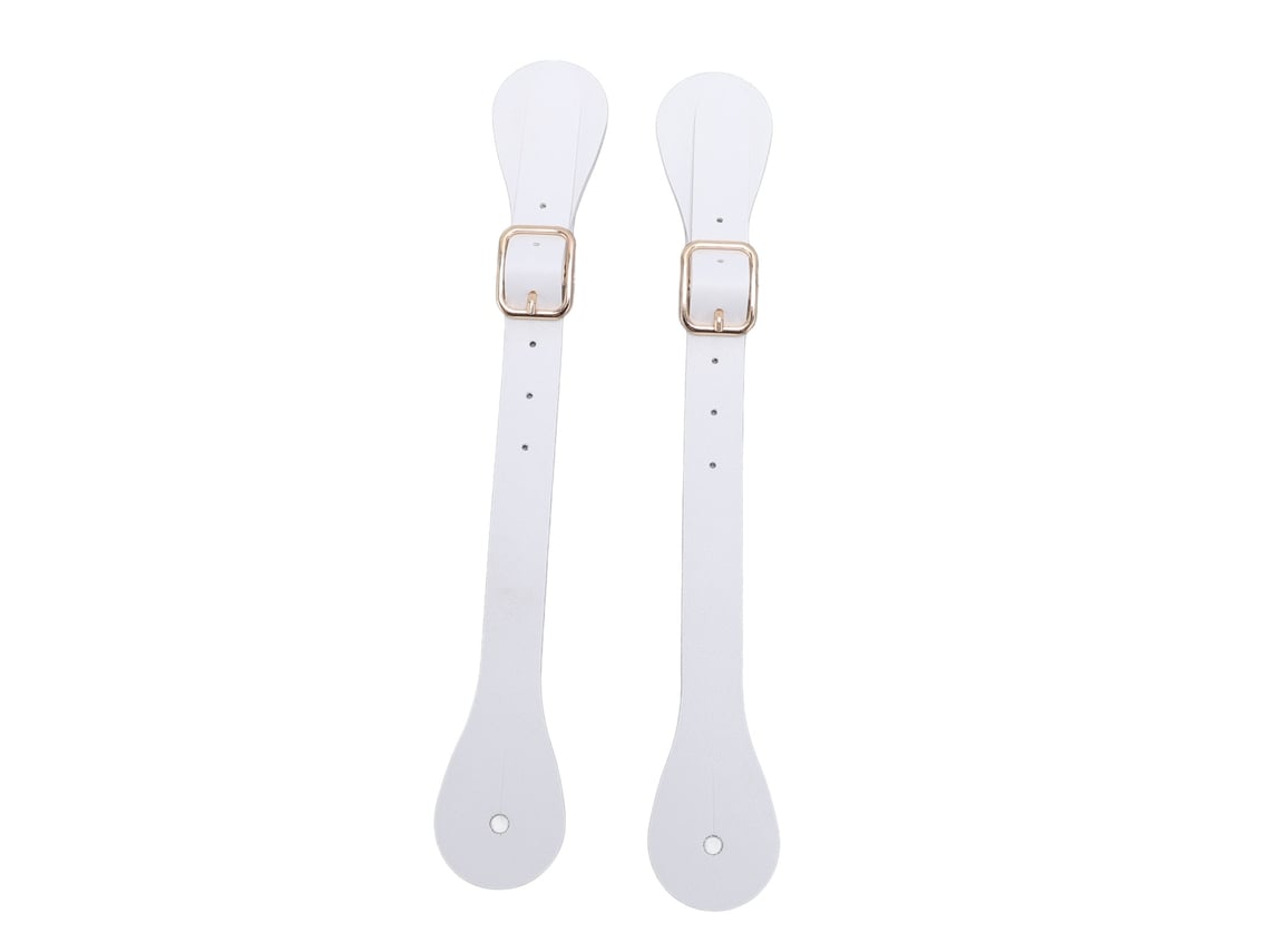 Correias de Esporões Ajustáveis em Couro Sintético, 22cm, Vaqueiro, Branco | S/MARCA