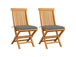 Folding Chair, Folding Chairs Vidaxl Cinzeto Teca (n/a)