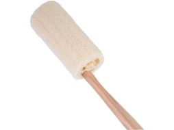 Escova De Banho Esfoliante Bucha Vegetal Com Cabo Longo Madeira Para O Corpo E Chuveiro, Com Cordão Para Pendurar
