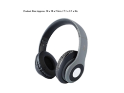 Fone de Ouvido Bluetooth com Redução de Ruído, Graves Potentes, Recarregável, compatível com Cartão de Memória, Cinza TAISHENGDA