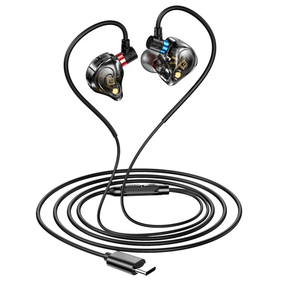 (tipo C) Fones De Ouvido Intra-auriculares Com Fio, Fones De Ouvido Estéreo Hifi Universais Para Ouvir Música.