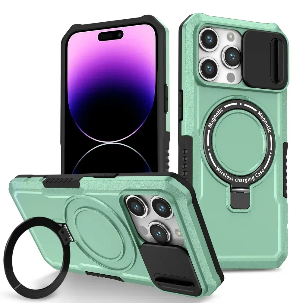 Capa Para Celular (azul Celeste Para Iphone 14) Com Suporte, Proteção Deslizante Para A Câmera E À Prova De Quedas.