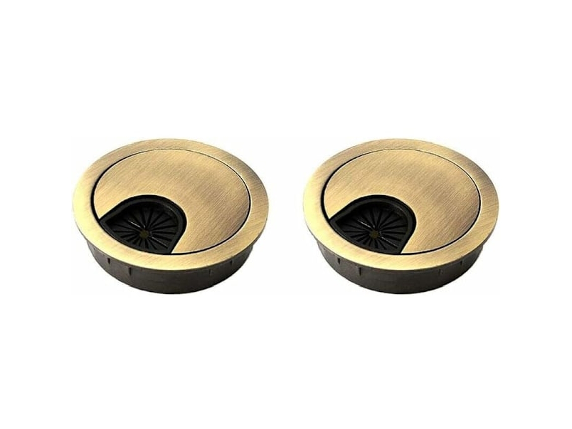 2 X Passa, Cabos Para Mesas E Bancadas, Bronze 50 Mm
