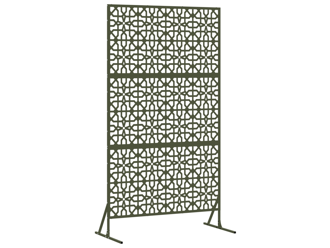 Conjunto 1 Protetor De Privacidade Vidaxl Verde-azeitona Aço (100 X 50 X 180 Cm)