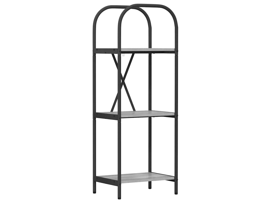 Estante Cinza Sonoma com Madeira Processada 40x30x109 cm MAISON EXCLUSIVE