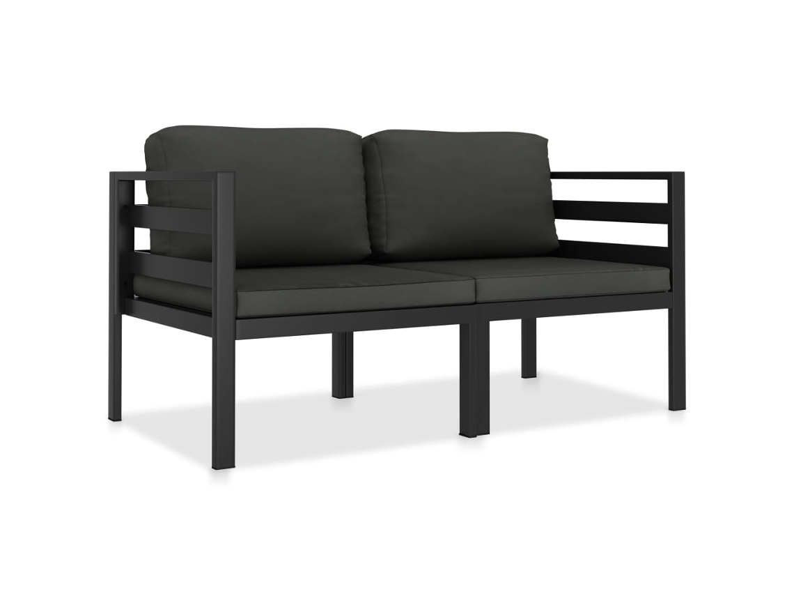 Pcs Conj. Sofás De Jardim Com Almofadões Alumínio Antracite Dkd Home Decor