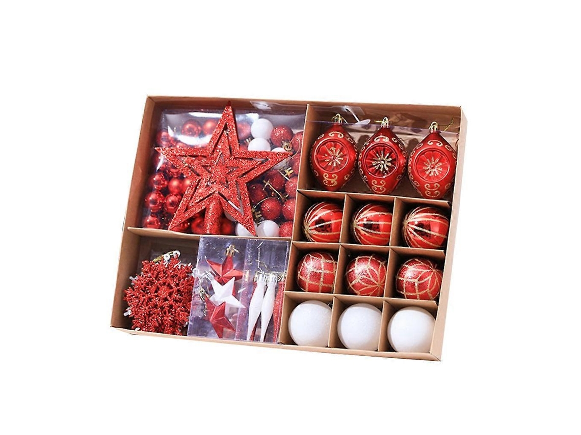 Bolas De Natal Em Formato De Estrela Para O Topo Da Árvore, 73 Peças Por Caixa, Decoração Natalina. Hengjian