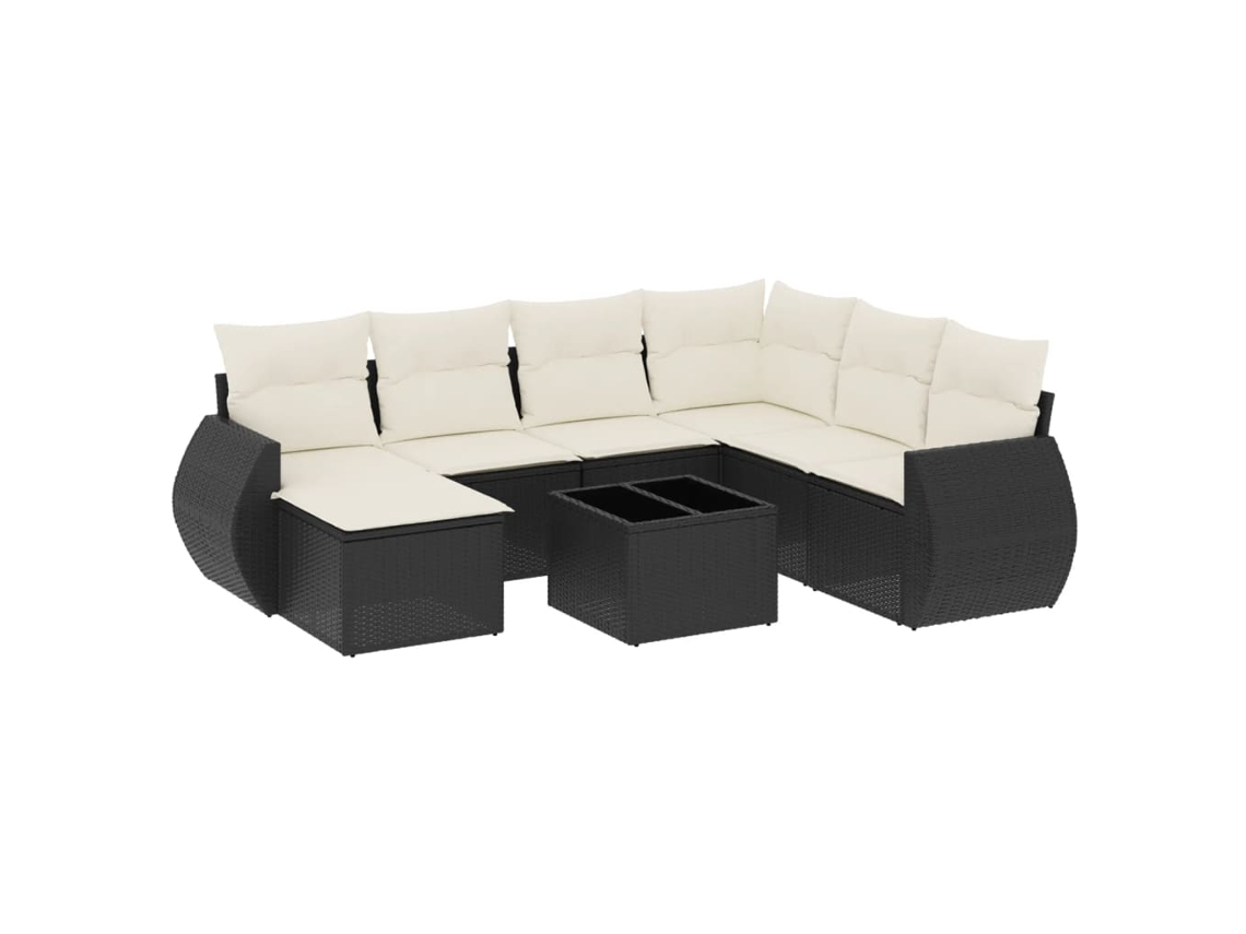 Garden Sofa Set, Garden Sofa Sets Vidaxl Preto Rattan / Vime (n/a)