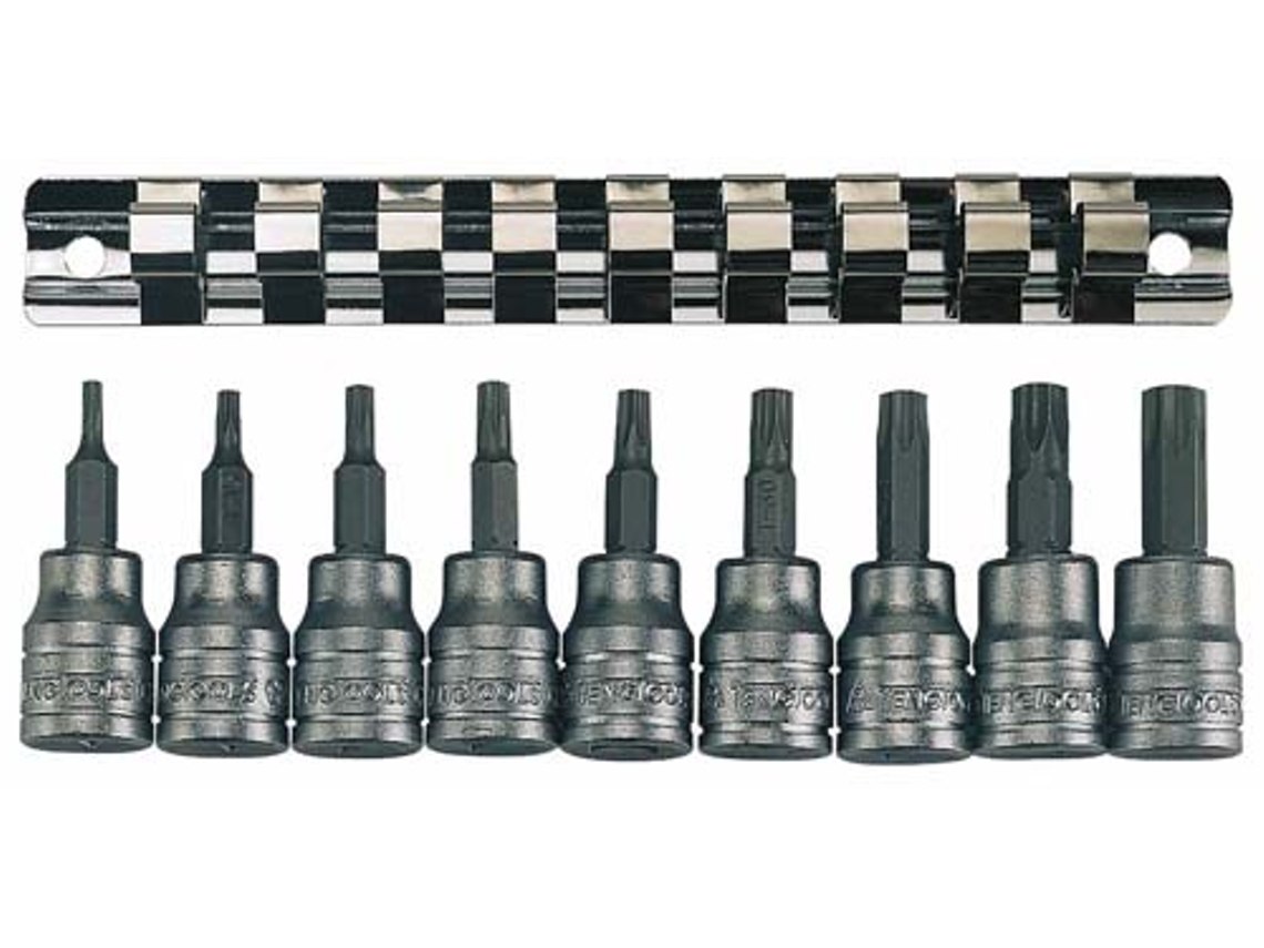 Jogo 9 Chaves Torx 3/8" Tx10-tx50 Teng Tools M3813tx