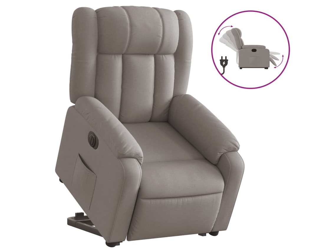 Electric Stand Up Recliner Chair, Electric Stand Up Recliner Chairs Vidaxl Cinzento-acastanhado Tecido