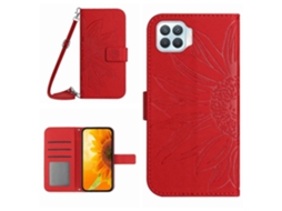 Capa De Celular Flip Em Couro Sintético Com Estampa De Girassol E Toque Suave Para Oppo Reno4 Lite/a93 4g, Com Cordão.