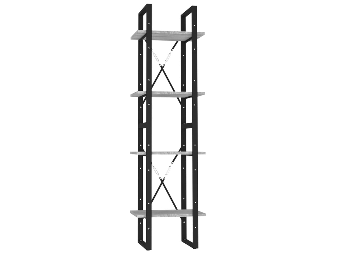 Book Cabinet, Book Cabinets Vidaxl Cinzeto Madeira Processada (n/a)