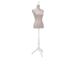 Vidaxl Busto Manequim De Senhora Linho Com Riscas