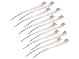 12 Peças 13 Cm De Colher De Café De Aço Inoxidável Design Simples Fosco