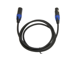 Cabo XLR Macho para Fêmea Mali prateado 3 pinos para microfone e mixer 1.5m