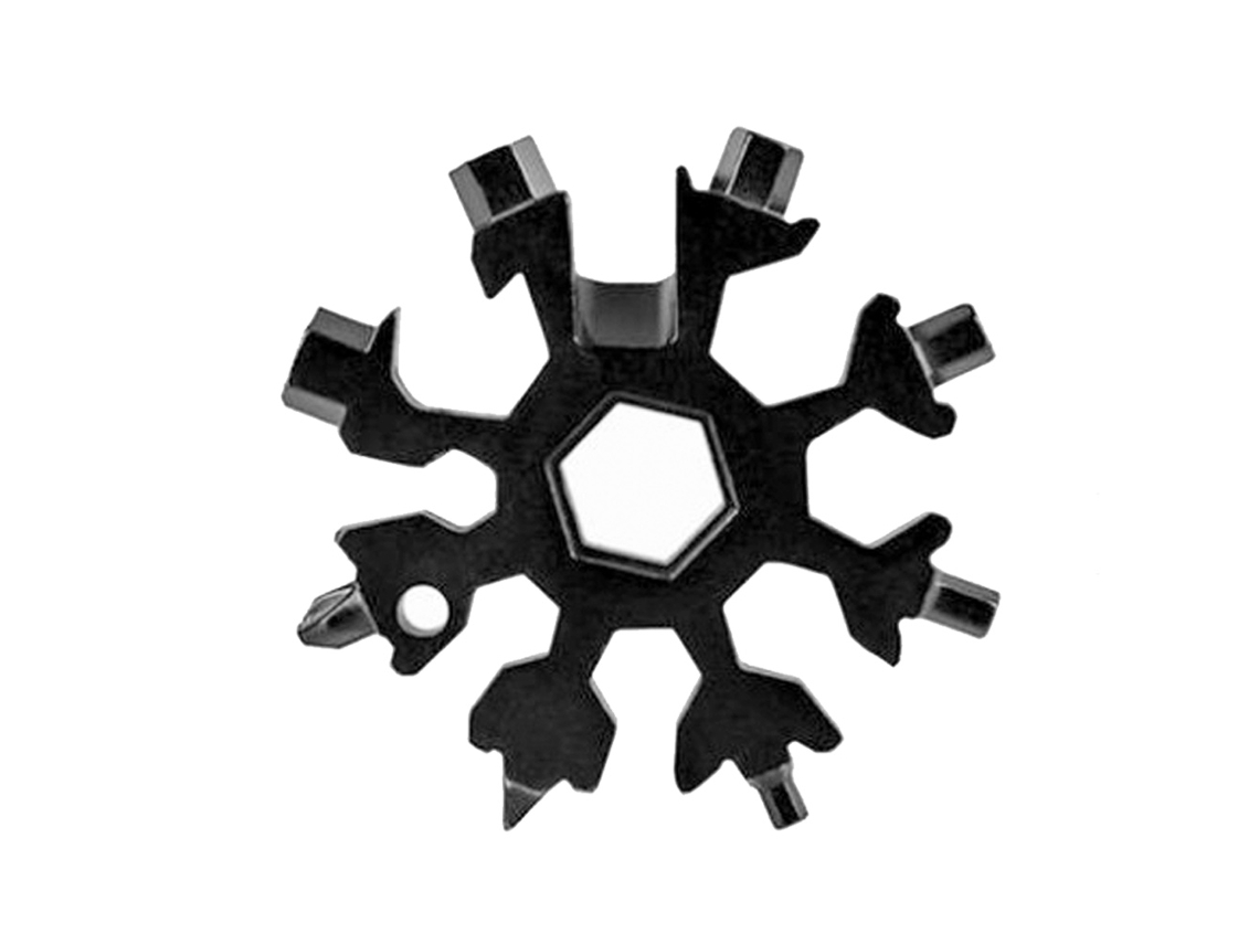 Ferramenta Universal Floco de Neve Multifuncional Preto 18 em 1 Multiferramenta Inoxidável Compacto Portátil Ao UISAVE