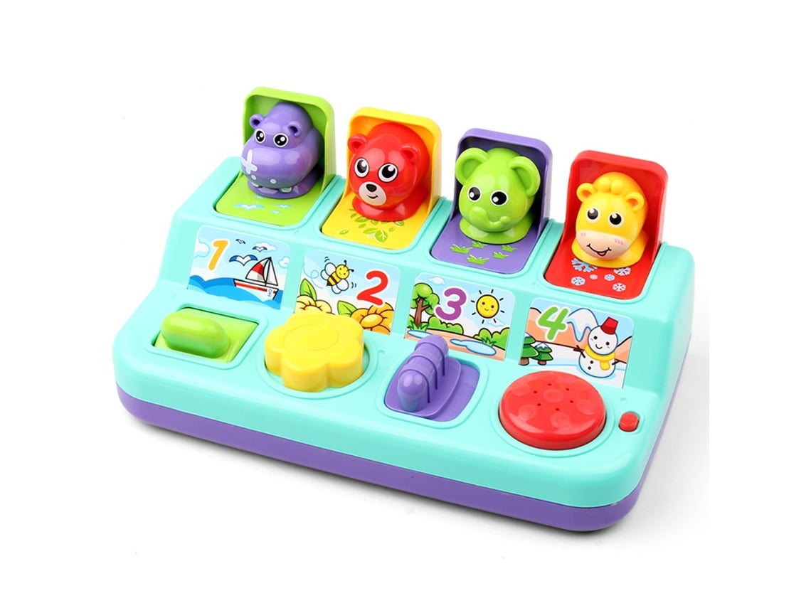 Ats juguete Interactivo de Animales Pop Up para Niños Juguete de Aprendizaje Temprano Regalo de Cumpleaños