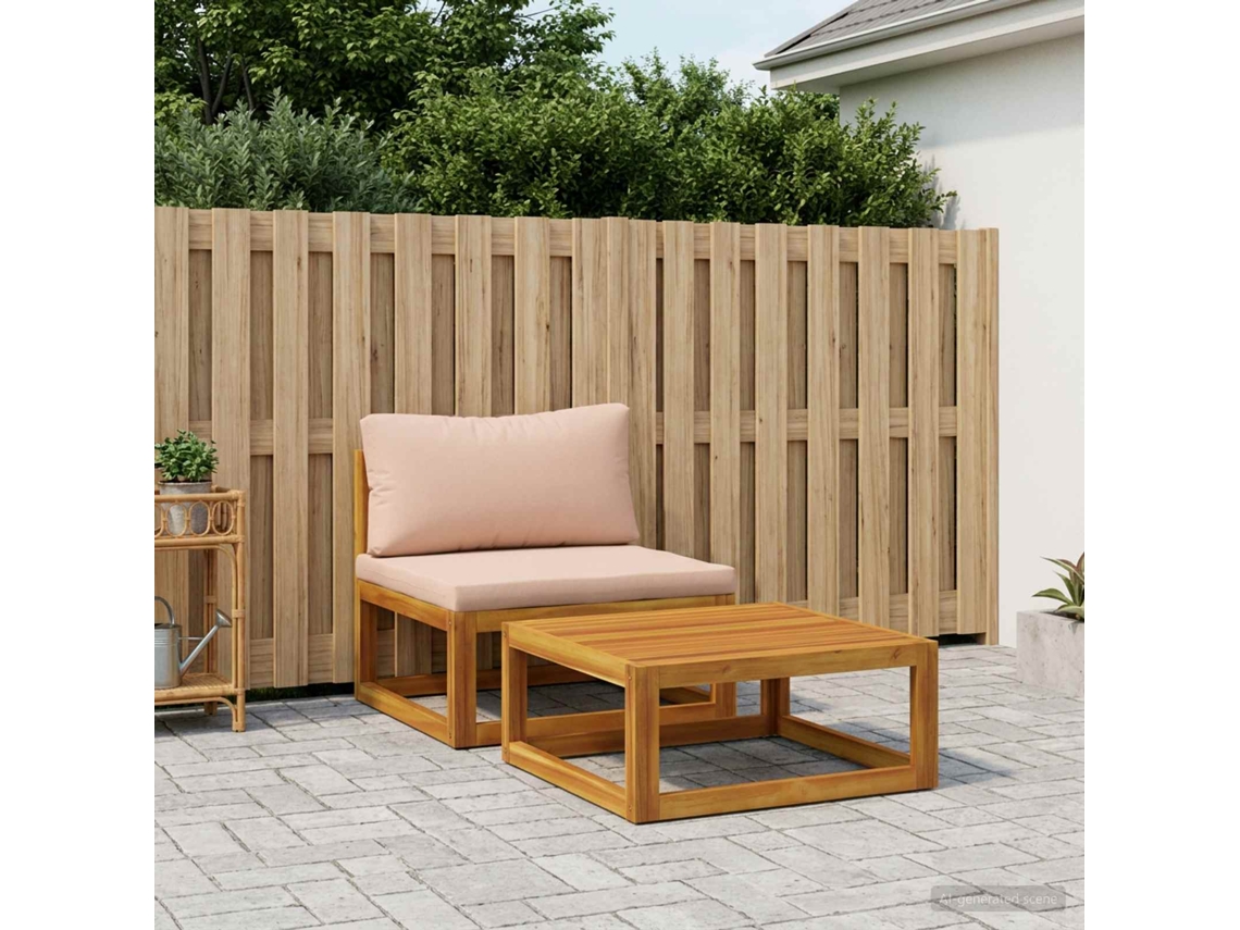 Vidaxl Conjunto De Sofá Modular Com Almofadas 2 Unid.