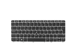 Teclado prateado compatível com o laptop HP Elitebook 820 G3