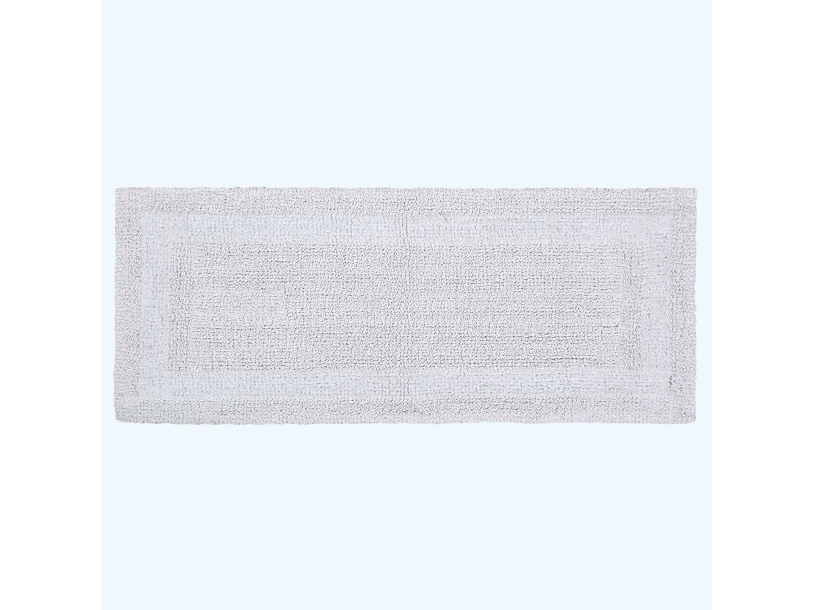 Homescapes Reversible Bath Mat Runner White