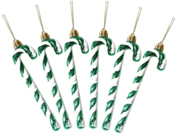 Lote De 6 Decorações De Suspensão Em Sucre D'orge À Rayures Légères Pour Sapin De, Decoração De Interior,