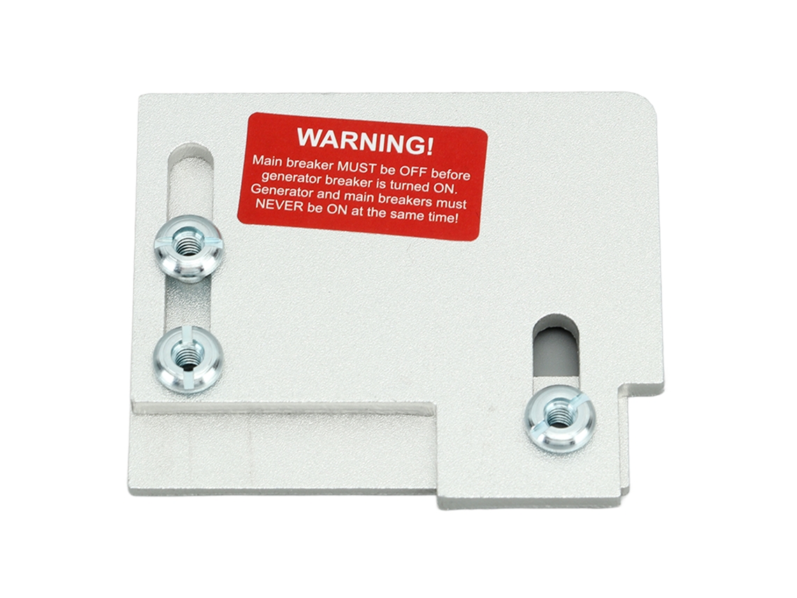 Placa De Intertrava Em Liga De Alumínio Para Painéis Ch Series 150/200 Cutler Hammer Com Disjuntor Principal Horizontal