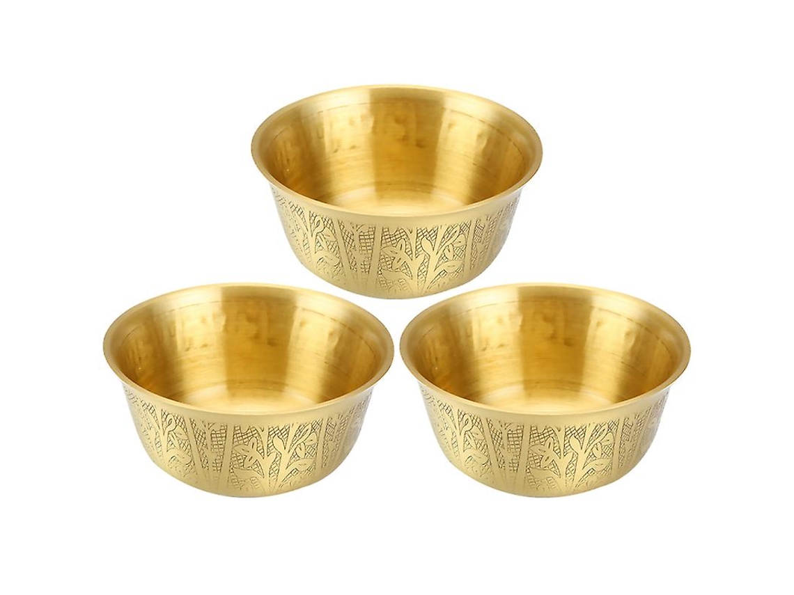 3 Unidades de Tigelas de Cobre para Templo ALLINLESS