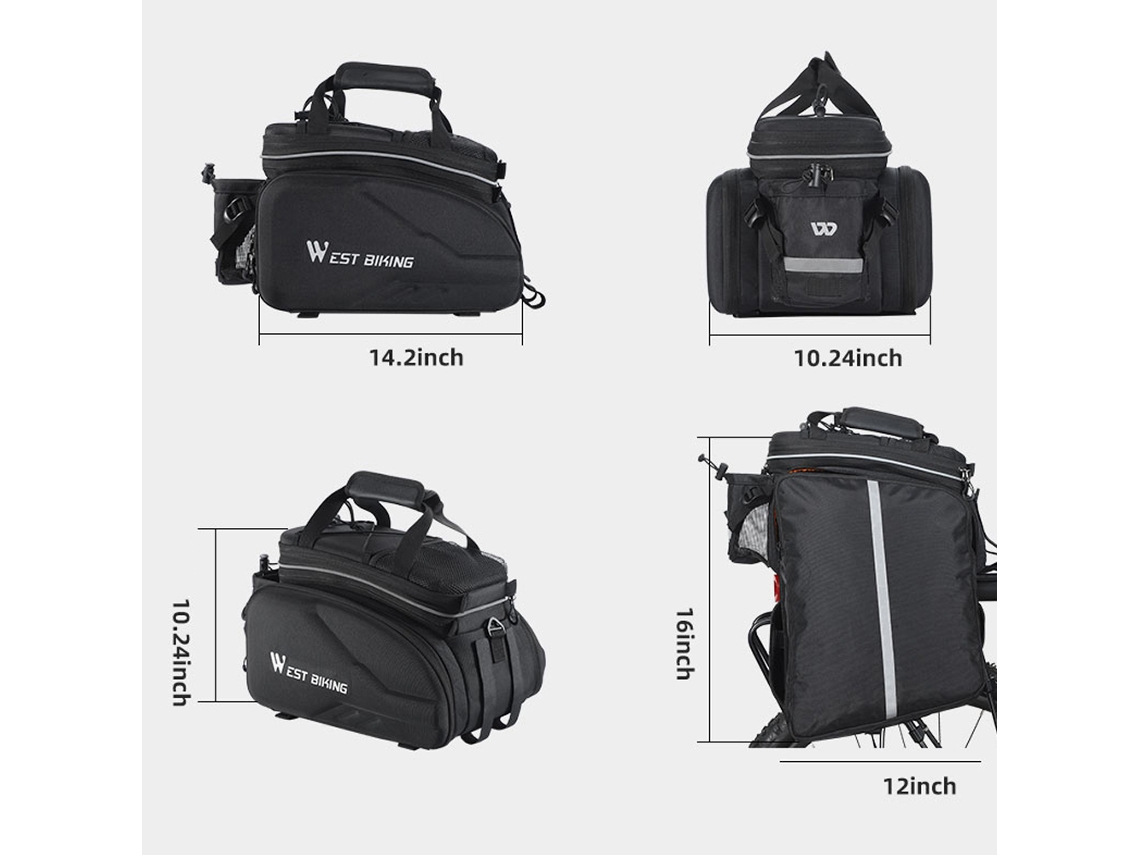 2026altiro-bolsa De Portaequipajes Trasero Para Bicicleta Expandible De Gran Capacidad Mochila Portátil Accesorio De Ciclismo